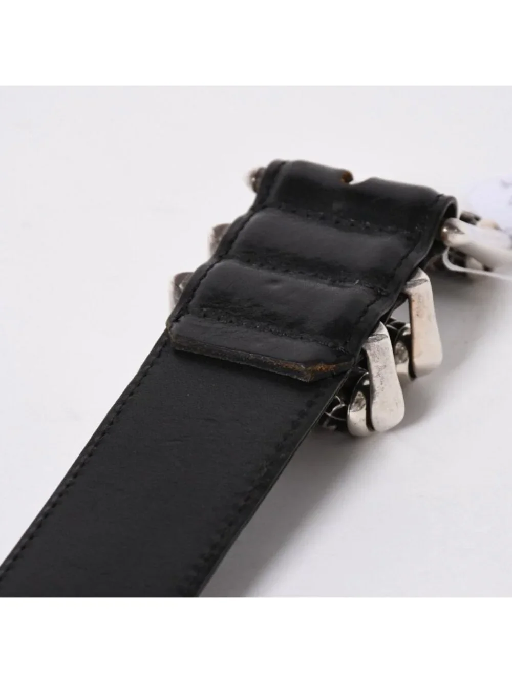 Chrome Hearts Blt Roller Belt 32 Black Leather 925 Sterling Silver